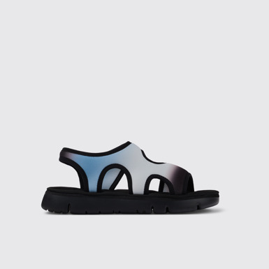 Side view of Oruga Multicolored Textile Sandal for Women