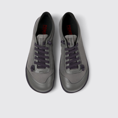 Overhead view of Peu Gray Textile Shoes for Women