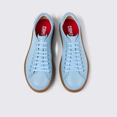 Overhead view of Pelotas Soller Blue Leather Sneaker for Women