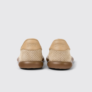Back view of Pelotas Soller Beige Nubuck and Leather Sneakers for Women.