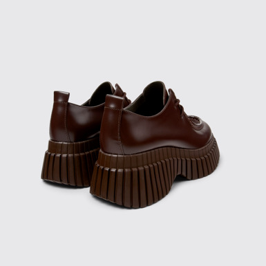 BCN Zapatos de piel marrón para mujer