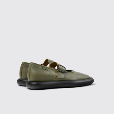 Onda Zapatos de piel verde para mujer.