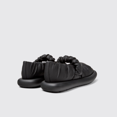 Back view of Onda Black Textile Mary Jane for Women