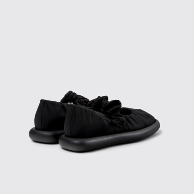 Back view of Onda Black Recycled PET Ballerina for Women.