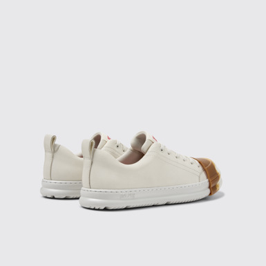 Back view of Junction Runner White Leather Women's Sneakers.