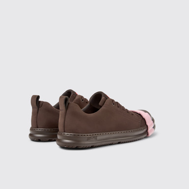Back view of Junction Runner Brown Nubuck Women's Sneakers.