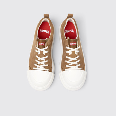 Overhead view of Junction Runner Brown Nubuck Sneakers for Women.