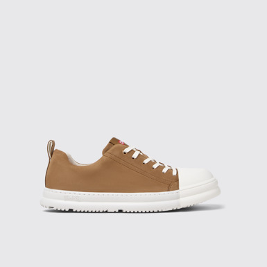 Side view of Junction Runner Brown Nubuck Sneakers for Women.