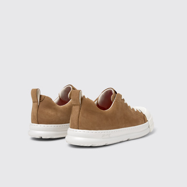 Back view of Junction Runner Brown Nubuck Sneakers for Women.