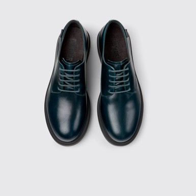 Overhead view of Dean Green leather shoes for women