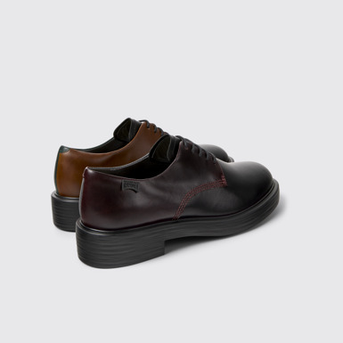 Back view of Twins Multicolor Leather Shoes for Women.