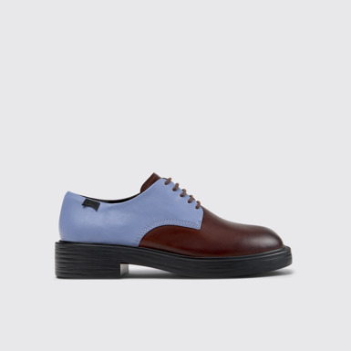 Side view of Twins Multicolor Leather Shoes for Women.