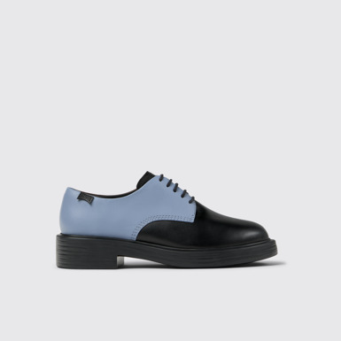 Side view of Twins Multicolor Leather Shoes for Women.