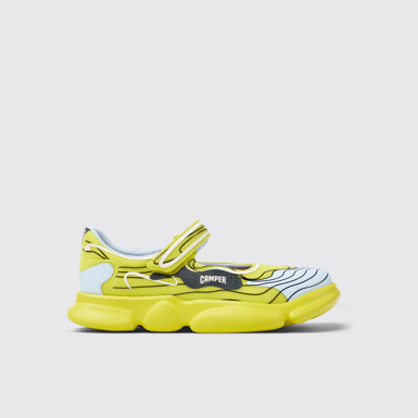 Side view of Karst Multicolored Textile Mary Jane for Women