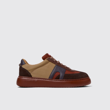 Side view of Runner K21 Multicolored Textile and Nubuck Sneakers for Women