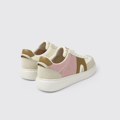 Back view of Runner K21 Multicolored Textile and Nubuck Sneakers for Women