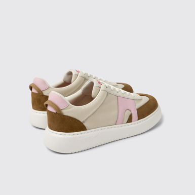 Back view of Runner K21 Multicolor Textile and Nubuck Sneakers for Women.