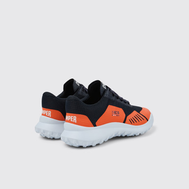 Back view of Camper x INEOS Britannia Blue and Orange Textile Sneakers for Women