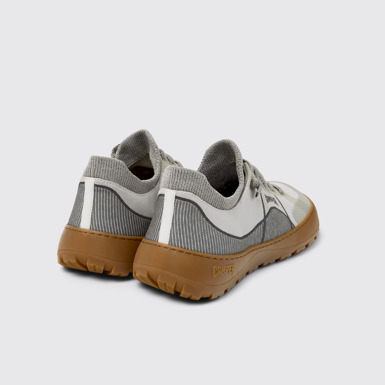 Back view of Peu Serra Gray Recycled PET Sneakers for Women.