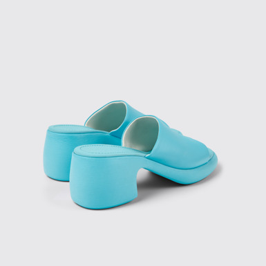 Back view of Thelma Sandal Blue Leather Sandals for Women.