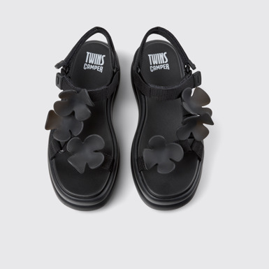 Twins Sandali in tessuto neri Da donna.