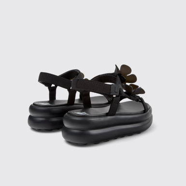 Twins Sandali in tessuto neri Da donna.