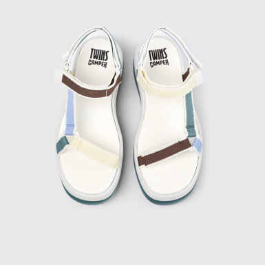 Twins Sandalias de textil multicolor para mujer con suelas de EVA.