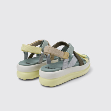 Back view of Twins Multicolor Recycled PET Sandals for Women.