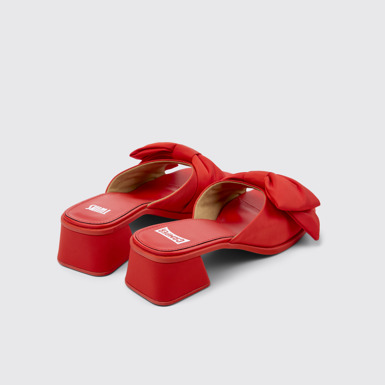 Back view of Twins Red Recycled PET Women's Sandal.