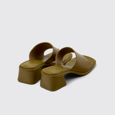 Back view of Kora Sandal Green Leather Sandal for Women.