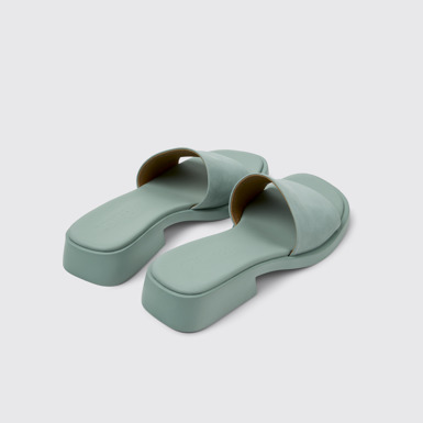 Back view of Dana Green Nubuck Sandals for Women.