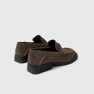 Back view of Dana Brown Nubuck Moccasin Ballerinas for Women.