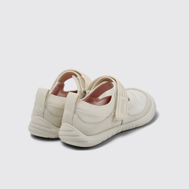 Back view of Path White Leather Women's Sneakers.