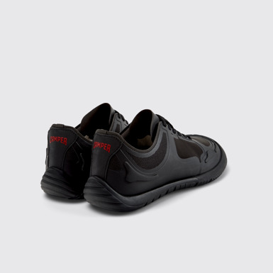 Back view of Path Black Recycled PET Women's Sneakers.