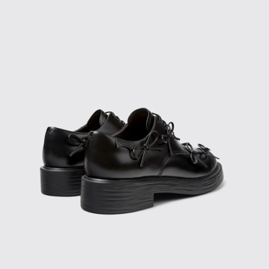 Back view of Dean Black Leather Women's Shoe.