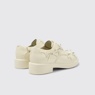 Back view of Dean White Leather Women's Shoe.