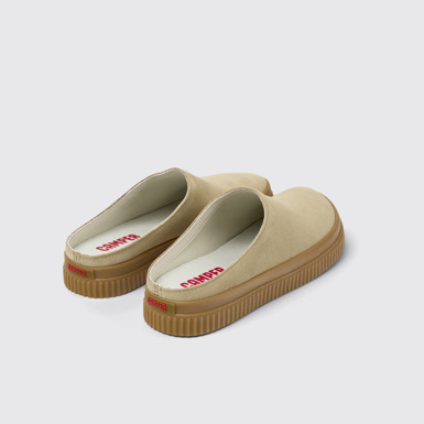 Back view of Peu Roda Beige Nubuck Sandals for Women.