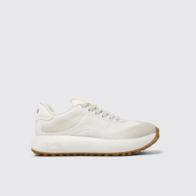 Side view of Twins Multicolor Recycled PET and TPU Film Sneakers for Women.