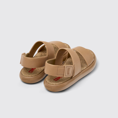 Back view of Pelotas Flota Nude Leather Sandals for Women.
