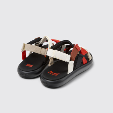 Back view of Twins Multicolor Recycled PET Sandals for Women.