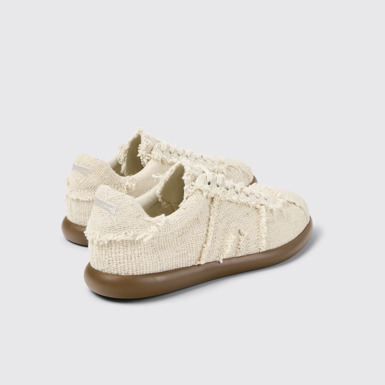 Back view of Pelotas Soller Beige Organic Cotton Sneakers for Women.