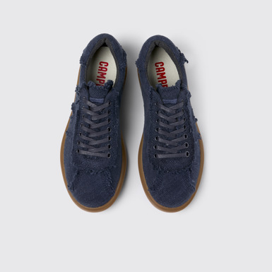 Overhead view of Pelotas Soller Blue Textile Sneakers for Women.