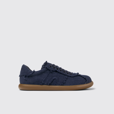 Side view of Pelotas Soller Blue Textile Sneakers for Women.