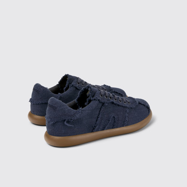 Back view of Pelotas Soller Blue Organic Cotton Sneakers for Women.