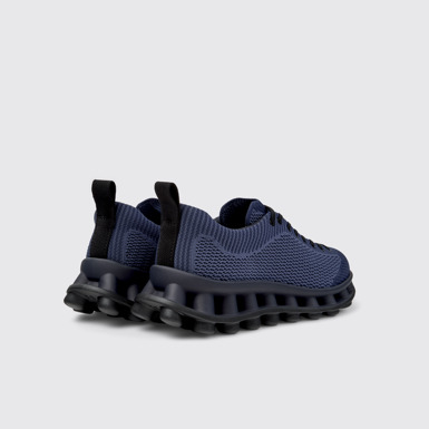 Back view of Camper x SUNNEI - PELOTISSIMA Blue and Black Textile Women's Sneakers.