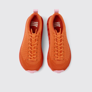 Overhead view of Camper x SUNNEI - PELOTISSIMA Multicolor Textile Sneakers for Women.