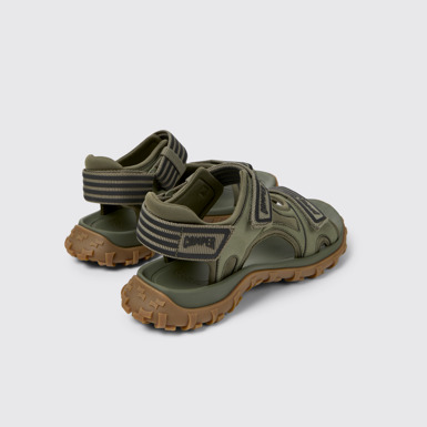 Back view of Drift Trail Sandal Green Leather Sandals for Women.
