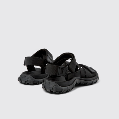 Back view of Drift Trail Sandal Black Recycled PET Sandals for Women.