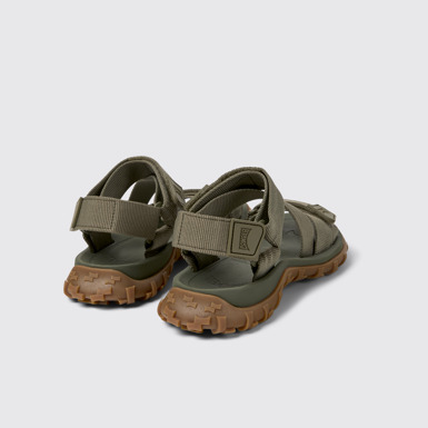 Back view of Drift Trail Sandal Green Recycled PET Sandals for Women.