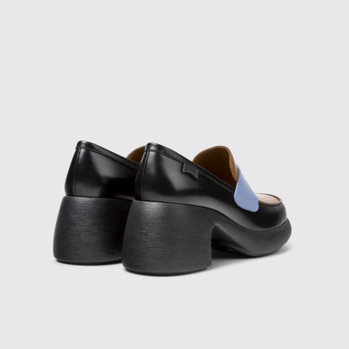 Back view of Twins Multicolor Leather Moccasins for Women.